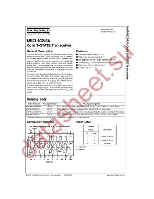 MM74HC245ASJ datasheet  